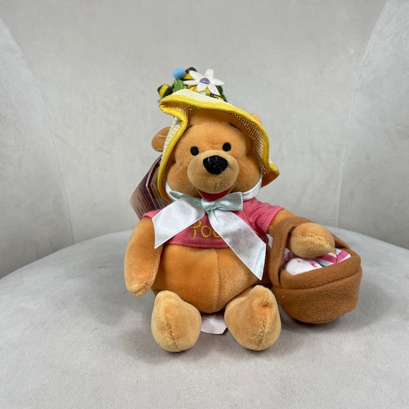Disney Other - NWT Vintage Disney Easter Bonnet Pooh Beanie Plush